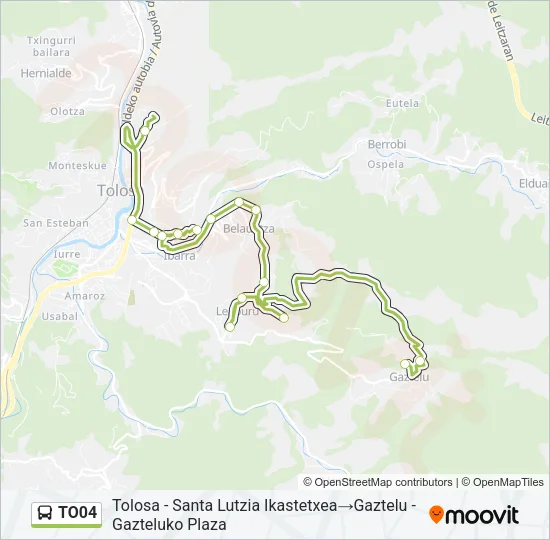 TO04 Bus Line Map