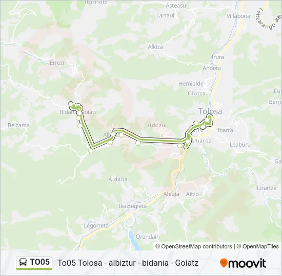 TO05 Bus Line Map