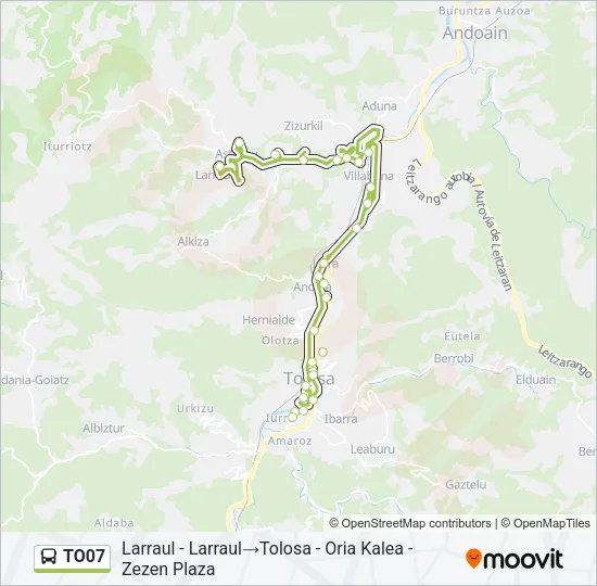 TO07 Bus Line Map