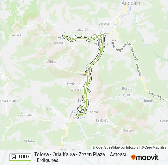 TO07 Bus Line Map