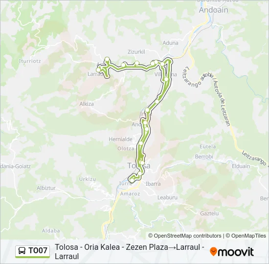TO07 Bus Line Map
