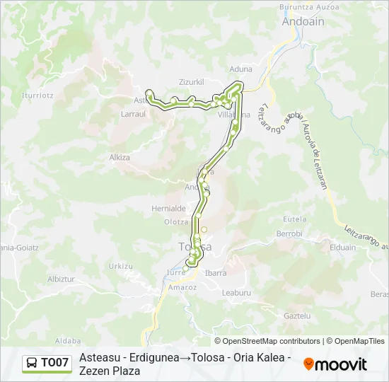 TO07 Bus Line Map