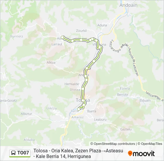 TO07 bus Mapa de línia