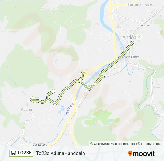 TO23E Bus Line Map