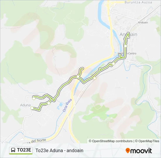 TO23E Bus Line Map