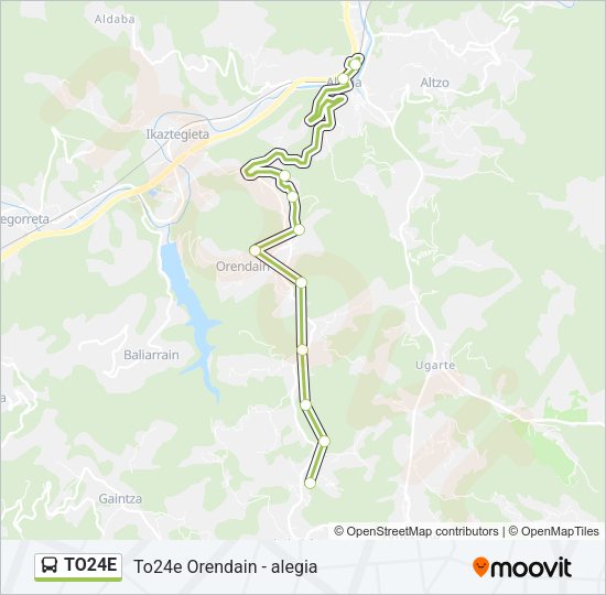 TO24E Bus Line Map