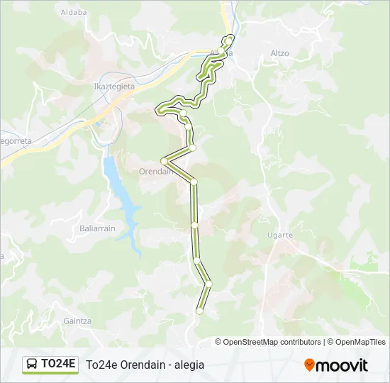 TO24E Bus Line Map