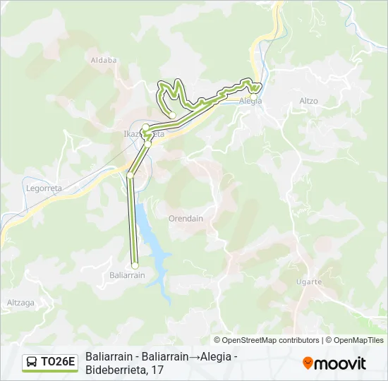 TO26E Bus Line Map