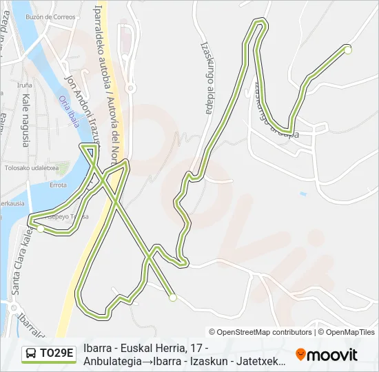 TO29E Bus Line Map