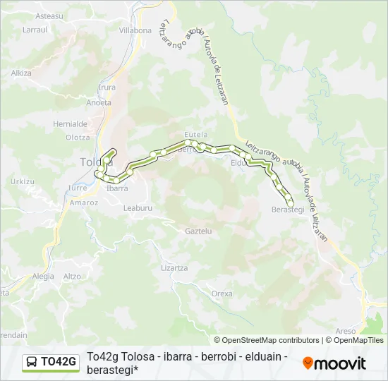 TO42G Bus Line Map