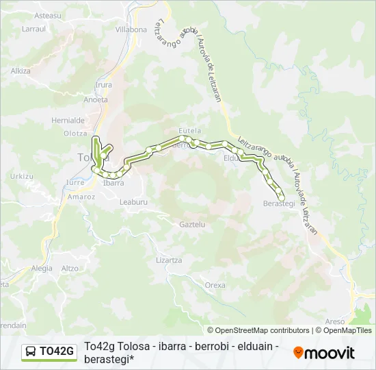 TO42G Bus Line Map