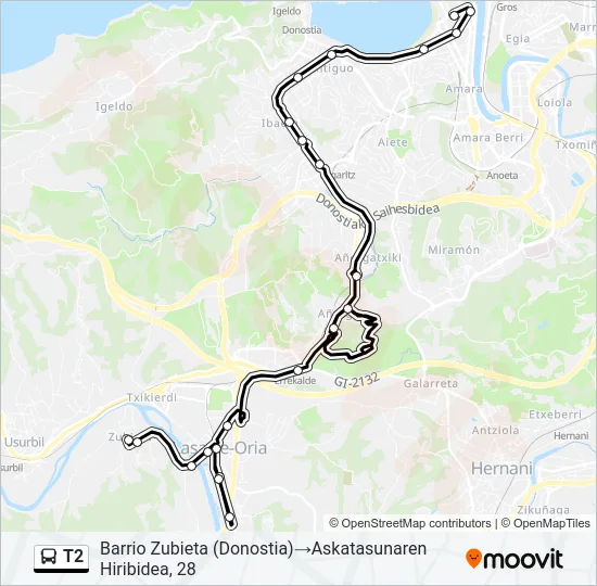 T2  Line Map