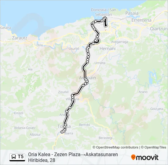 T5  Line Map