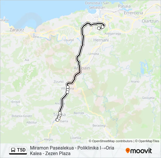 Mapa de T5D de 