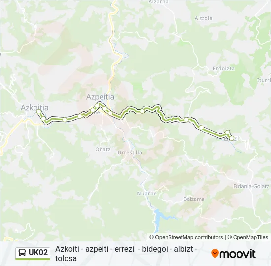 UK02 Bus Line Map
