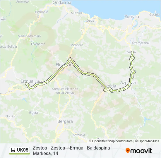 UK05 Bus Line Map