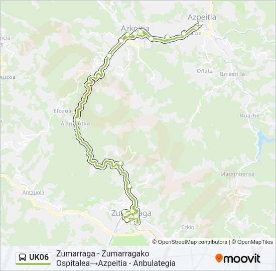 Mapa de UK06 de autobús