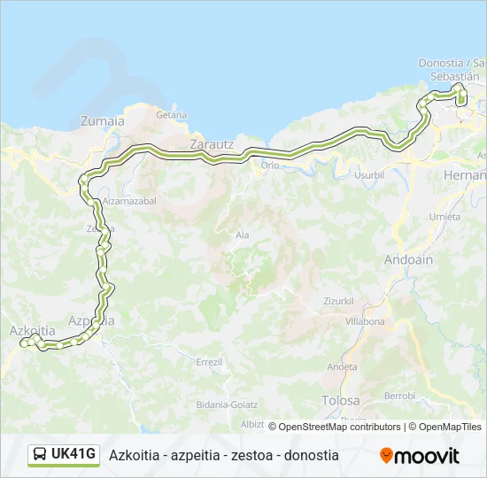 UK41G Bus Line Map