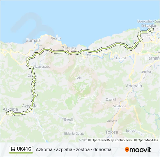 UK41G Bus Line Map