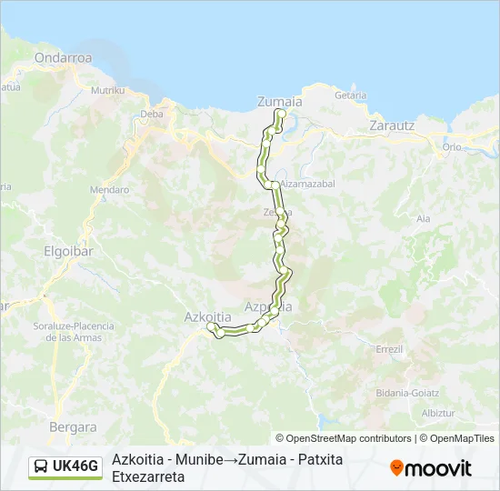 UK46G Bus Line Map