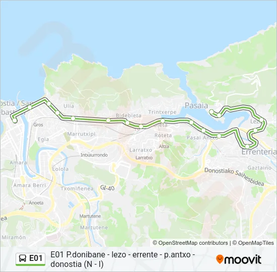E01 Bus Line Map