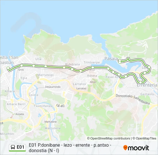 E01 Bus Line Map