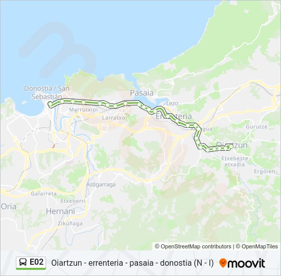 E02 Bus Line Map