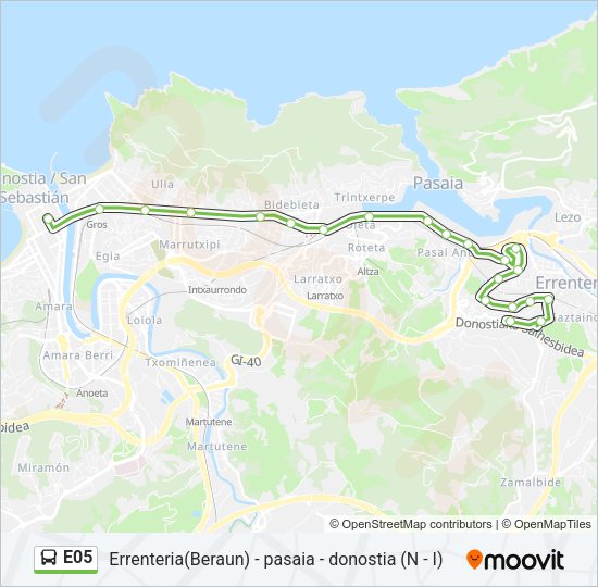 E05 Bus Line Map