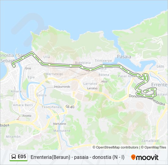 E05 Bus Line Map