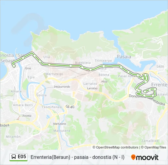 E05 Bus Line Map