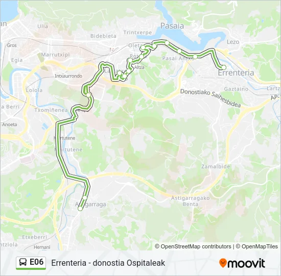 E06 Bus Line Map