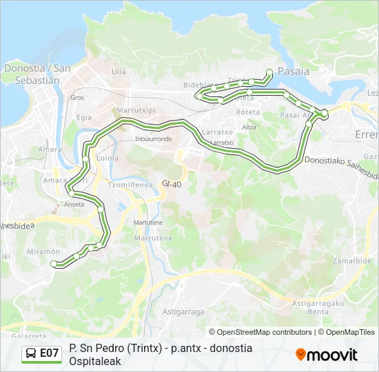 E07 Bus Line Map