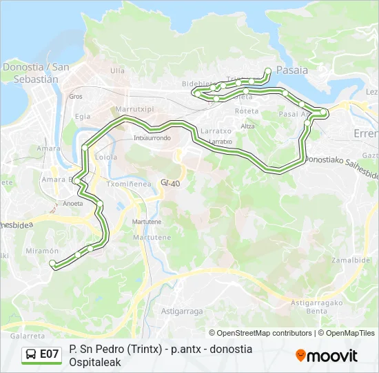 E07 Bus Line Map