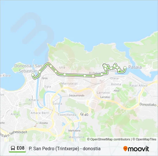 E08 Bus Line Map
