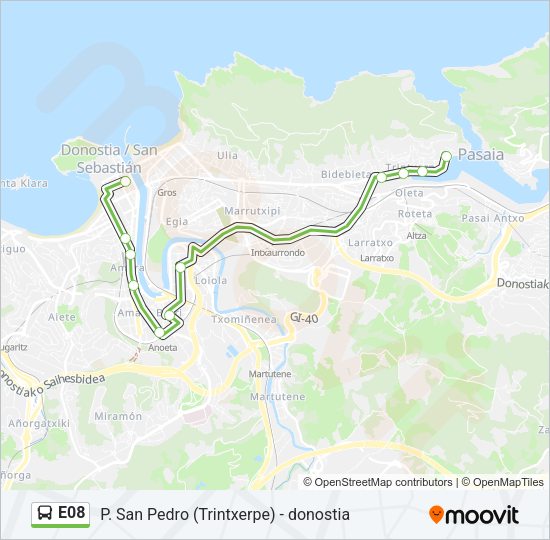 E08 Bus Line Map