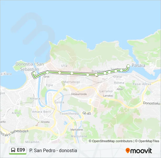 E09 Bus Line Map