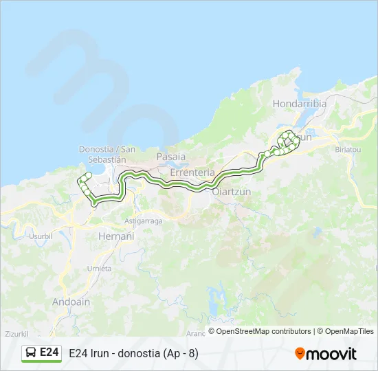 E24 Bus Line Map