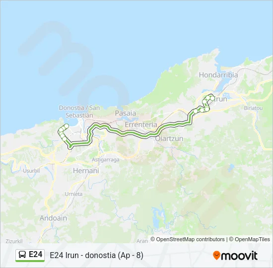 E24 Bus Line Map