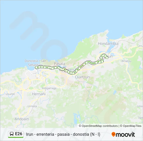 E26 Bus Line Map