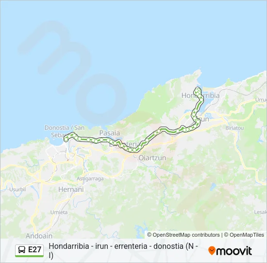 E27 Bus Line Map