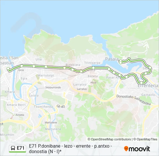 E71 Bus Line Map