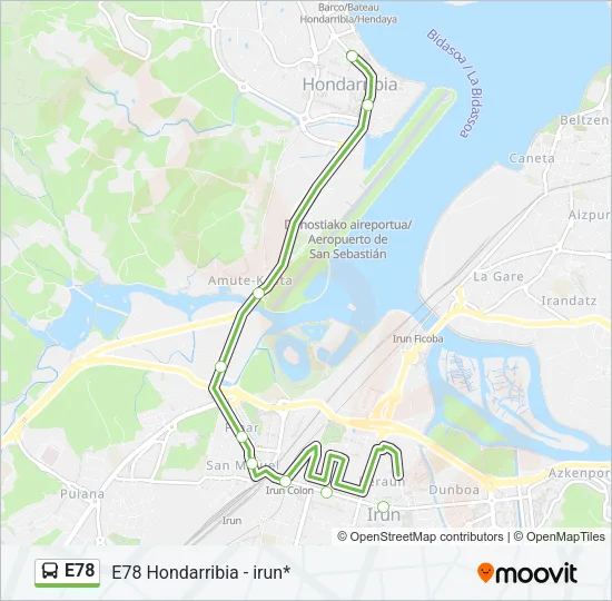 E78 Bus Line Map