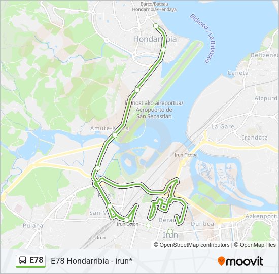 E78 Bus Line Map