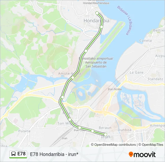 E78 Bus Line Map