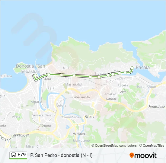 E79 Bus Line Map