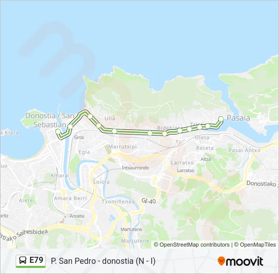 E79 Bus Line Map