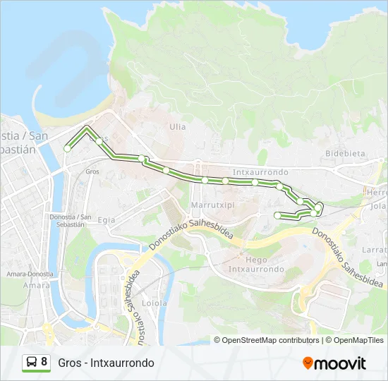 8 Bus Line Map