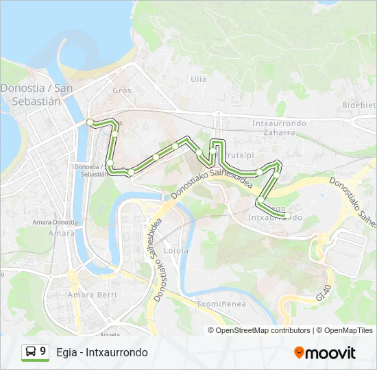 9 Bus Line Map