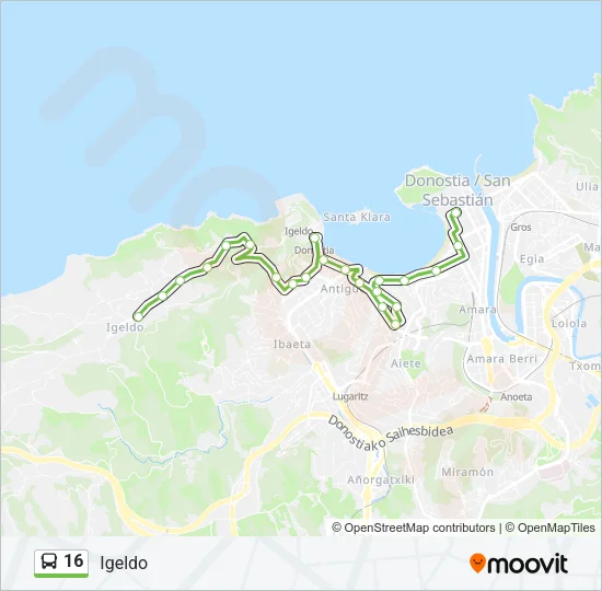 16 Bus Line Map
