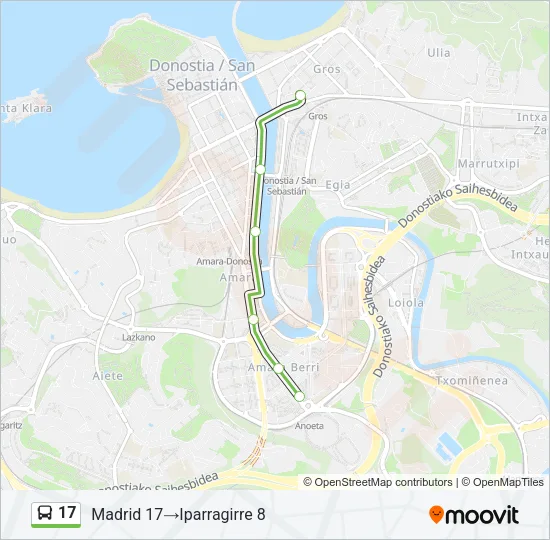 17 Bus Line Map